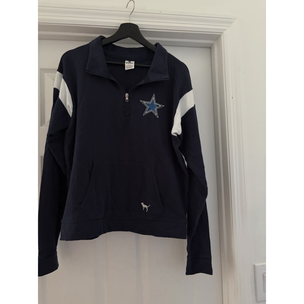 Woman victoria secret Pink Dallas Cowboys Navy Pullover Sweatshirt Size S